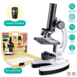 AmScope M40-BKI-PSI IQCrew Premium 85+ pc 120X-1200X Compound Microscope and Camera Kit w/Kid's Friendly Software and Insect Exploration Kit (1)
