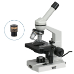 AmScope M600C-E3 M600 Series Student Monocular Compound Microscope 40X-2500X Magnification w/ Mechanical Stage and 3MP Digital Camera (1)