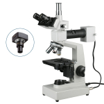 AmScope ME300TZB-2L-10M ME300 Series Metallurgical Trinocular Compound Microscope 40X-2000X Magnification w/ Dual-illumination and 10MP USB 2.0 C-mount Camera (1)