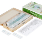 AmScope PS50W-BTN 50pc Prepared Glass Microscope Botany Slide Specimens w/ Wooden Case (1)