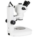 AmScope SF-2TRA SF-2T Series Zoom Parfocal Trinocular Stereo Microscope 8X-50X Magnification on Track Stand w/ Top, Bottom LED Lights (1)