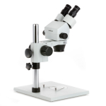 AmScope SM-1BY-FRL-9M SM-1 Series Zoom Binocular Stereo Microscope 7X-90X w/ 8W Fluorescent Ring Light and 9MP USB 2.0 C-mount Camera on Pillar-stand w/ Large Base (5)