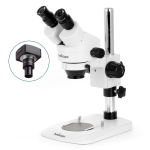 AmScope SM-1BN Zoom Binocular Stereo Microscope 7X-45X Magnification on Compact Pillar Stand (1)