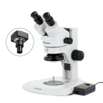 AmScope SM-1BRZZ-144A-14M3 SM-1 Series Super Widefield Zoom Binocular Stereo Microscope 3.5X-180X w/ Multi-Zone 144 LED and 14MP USB 3.0 C-mount Camera on Track Stand (1)