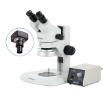 AmScope SM-1BRZZ-80M-5M SM-1 Series Super Widefield Zoom Binocular Stereo Microscope 3.5X-180X w/ HD 80 LED Ring Light and 5MP USB 2.0 C-mount Camera on Track Stand (1)