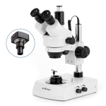 AmScope SM-2TYY-DK-10M SM-2 Series Darkfield Trinocular Stereo Microscope 7X-135X Magnification on Pillar Stand w/ Dual Halogen Lights and10MP USB 2.0 C-mount Camera (1)