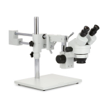 AmScope SM-4BYY-144-10M SM-4 Series Zoom Binocular Stereo Microscope 7X-135X Magnification w/ 144 LED Ring Light and 10MP USB 2.0 C-mount Camera on Double Arm Boom Stand (5)