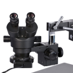 AmScope SM-4BZ-FRL-WB SM-4B Series Boom Stand Stereo Microscope 3.5X-90X Magnification w/ Fluorescent Light For Circuit Board Assembly (1)