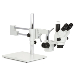 AmScope SM-4NTP-30WY-18M3 SM-4 Series Simul-Focal Lockable Zoom Trinocular Stereo Microscope 7X-45X w/ 30W LED Double Gooseneck FO Lights and 18MP USB 3.0 C-mount Camera on Double Arm Boom Stand (7)