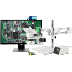 AmScope SM-4TZ-80M-HD4U SM-4 Series Zoom Trinocular Stereo Microscope 3.5X-90X Magnification + 80-LED Ring Light + 4K 8MP HDMI Camera (3)