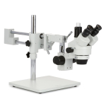 AmScope SM-4TYY-144-14M3 Zoom Trinocular Stereo Microscope 7X-135X Magnification w/ 144 LED Ring Light and 14MP USB 3.0 C-mount Camera on Double Arm Boom Stand (6)