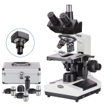 AmScope T390C-PCS-2MBI Phase-Contrast Biological Trinocular Compound Microscope 40X-2500X Magnification w/ 20W Halogen, 3D Mechanical Stage and 2MP USB 2.0 C-mount Camera (2)