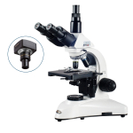 AmScope T530B-14M3 Biological Compact Base Trinocular Compound Microscope 40X-2000X Magnification w/ 20W Halogen Kohler Illumination, 3D Mechanical Stage and 14MP USB 3.0 C-mount Camera (1)