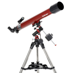 AmScope TLS-MEQ-70900 AmScope Refractor EQ Telescope with Equatorial Mount, 70mm Aperture, 900mm Focal Length, Stainless Steel Tripod and Red Dot Finder (1)