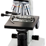 AmScope B100-MS-PB10-E1 B100 Series Binocular Compound Microscope 40X-1000X Magnification w/ LED Ligh, Mechanical Stage and 1MP Camera and Slide Kit (7)