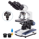 AmScope B120C-10M3 B120 Series Student & Professional LED Binocular Compound Microscope 40X-2500X w/ Siedentopf Head, 3D Mechanical Stage and 10MP USB 3.0 C-mount Camera (2)