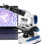 AmScope B270C-KT-WF Binocular Compound Microscope 40X-2500X w/ LED, 3D Stage, Wi-Fi 2.0MP Camera, 50pc Blank Slides, 100pc Cover Slips, 25pc Pipettes (2)