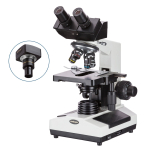 AmScope B390C-E B390 Series Binocular Compound Microscope 40X-2500X Magnification w/ 20W Halogen, 3D Mechanical Stage and 1MP Digital Camera (3)