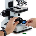 AmScope B490-LED-E Professional LED Biological Binocular Compound Microscope 40X-1000X Magnification w/ 3D Mechanical Stage and 1MP Camera (8)