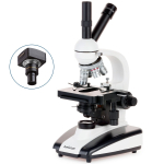 AmScope D130B-8M D130 Series Dual-View Monocular Compound Microscope 40X-2000X Magnification w/ 20W Halogen Light, Mechanical Stage and 8MP USB 2.0 C-mount Camera (2)