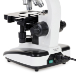 AmScope D130B-8M D130 Series Dual-View Monocular Compound Microscope 40X-2000X Magnification w/ 20W Halogen Light, Mechanical Stage and 8MP USB 2.0 C-mount Camera (9)