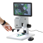 AmScope DM745-HDM11-3DR DM745 Series 3D Digital Microscope for Industrial Inspection w/ 0.7X-4.5X Magnification, 11.6" HD Screen and 3D Rotary Viewer (2)