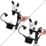 AmScope GM400TY GM400 Series Advanced Jewel Gem Zoom Trinocular Stereo Microscope 7X-90X Magnification on Track Stand (2)