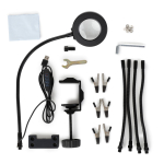 AmScope MAGLED-42 5X Magnification Dual Gooseneck 42 LED Magnifying Lamp w/ Circuit Board Holders and Table Clamp (5)
