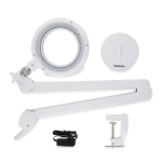 AmScope MAGLED-8066D8 1.75X Magnification 5" Diameter Lens 3 Diopter LED Magnifying Lamp on Articulating Arm w/ Heavy-Duty Table Clamp (2)