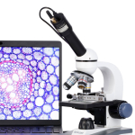 AmScope M150C-MS-WF Monocular Compound Microscope 40X-1000X Magnification Student Portable + Mechanical Stage + Wi-Fi 2.0MP Digital Eyepiece Camera (2)