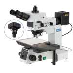 AmScope ME600TB-5M Brightfield, Darkfield and Polarizing Metallurgical Upright Trinocular Compound Microscope 50X-1000X Magnification w/ Large-Format Stage and 5MP USB 2.0 C-mount Camera (5)