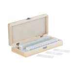 AmScope PS50W-BTN 50pc Prepared Glass Microscope Botany Slide Specimens w/ Wooden Case (2)