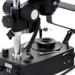 AmScope SH-2B-SL-DK SH-2 Series Jewelry Gem Binocular Stereo Microscope 10X-40X Magnification on Pillar Stand w/ Three Lights (2)