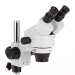 AmScope SM-1BY-FODR-9M SM-1 Series Zoom Binocular Stereo Microscope 7X-90X w/ 150W Halogen Dual Gooseneck & Ring Lights and 9MP USB 2.0 C-mount Camera on Pillar-stand w/ Large Base (6)