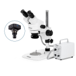 AmScope SM-1BNZ-30WR-5M SM-1 Series Zoom Binocular Stereo Microscope 3.5X-90X w/ 30W LED Fiber Optic Ring Light and 5MP USB 2.0 C-mount Camera on Compact Pillar Stand (3)
