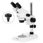 AmScope SM-1BN Zoom Binocular Stereo Microscope 7X-45X Magnification on Compact Pillar Stand (3)
