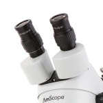 AmScope SM-1BRYY-30WR-14M3 SM-1 Series Super Widefield Zoom Binocular Stereo Microscope 7X-135X w/ 30W LED Fiber Optic Ring Light and 14MP USB 3.0 C-mount Camera on Track Stand (6)