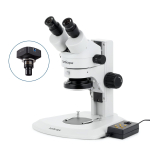 AmScope SM-1BRZZ-144A-14M3 SM-1 Series Super Widefield Zoom Binocular Stereo Microscope 3.5X-180X w/ Multi-Zone 144 LED and 14MP USB 3.0 C-mount Camera on Track Stand (3)