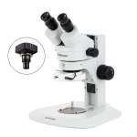 AmScope SM-1BRZZ-144S-5M3 SM-1 Series Super Widefield Zoom Binocular Stereo Microscope 3.5X-180X w/ 144 LED Compact Ring Light and 5MP USB 3.0 C-mount Camera on Track Stand (3)