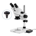 AmScope SM-1BS-144A-10M SM-1 Series Inspection and Dissecting Zoom Binocular Stereo Microscope 7X-45X w/ Multi-Zone 144 LED and 10MP USB 2.0 C-mount Camera on Compact Pillar Stand (3)