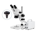 AmScope SM-1BSX-30WR-M SM-1 Series Inspection and Dissecting Zoom Binocular Stereo Microscope 3.5X-45X w/ 30W LED Fiber Optic Ring Light and 1.3MP USB 2.0 C-mount Camera on Compact Pillar Stand (3)