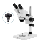 AmScope SM-1BSX-56S-5M SM-1 Series Inspection and Dissecting Zoom Binocular Stereo Microscope 3.5X-45X w/ 56 LED Compact Ring Light and 5MP USB 2.0 C-mount Camera on Compact Pillar Stand (3)