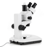 AmScope SM-1TX-RL-3M SM-1 Series Zoom Trinocular Stereo Microscope 3.5X-45X Magnification w/ Dual LED, 3MP USB 2.0 C-mount Camera on Track Stand (8)