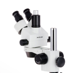 AmScope SM-1TX-RL-3M SM-1 Series Zoom Trinocular Stereo Microscope 3.5X-45X Magnification w/ Dual LED, 3MP USB 2.0 C-mount Camera on Track Stand (11)
