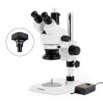 AmScope SM-1TNZ-144A-5M3 SM-1 Series Industrial Inspection Zoom Trinocular Stereo Microscope 3.5X-90X w/ Multi-Zone 144 LED and 5MP USB 3.0 C-mount Camera on Pillar Stand w/ Small Base (3)