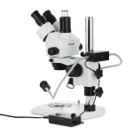 AmScope SM-1TN-8W 7X-45X Trinocular Industrial Inspection Zoom Stereo Microscope w/8W LED Dual Gooseneck Illuminator on Pillar Stand w/ Small Base (5)