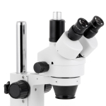 AmScope SM-1TN Industrial Inspection Zoom Trinocular Stereo Microscope 7X-45X Magnification on Pillar Stand w/ Small Base (8)