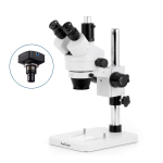 AmScope SM-1TS-56S-20MBI3 SM-1 Series Zoom Trinocular Stereo Microscope 7X-45X Magnification w/ 56 LED Compact Ring Light and 20MP USB 3.0 C-mount Camera on Pillar Stand (3)