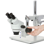 AmScope SM-4BY-FODR-3M3 SM-4 Series Zoom Binocular Stereo Microscope 7X-90X w/ 150W Halogen Dual Gooseneck & Ring Lights and 3MP USB 3.0 C-mount Camera on Double Arm Boom Stand (6)