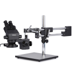 AmScope SM-4BZ-FRL-WB SM-4B Series Boom Stand Stereo Microscope 3.5X-90X Magnification w/ Fluorescent Light For Circuit Board Assembly (2)